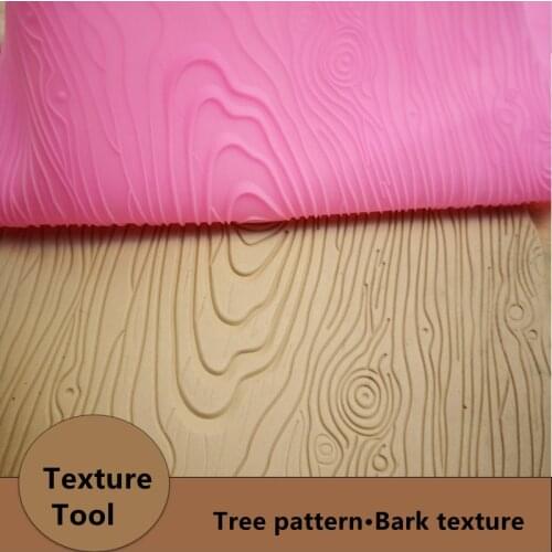 Large Pottery Art Mould Old Bark Texture Silicone Mold Imprinting Wood Texture Manual DIY Clay Sculpture Polymer Modeling Tool
