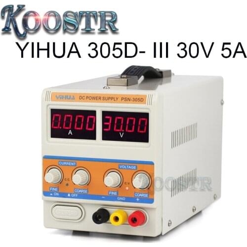 Four Digital Precise Display Current Value Power Supply YIHUA 305D- III 30V 5A Adjustable Power Supply Cellphone Repair