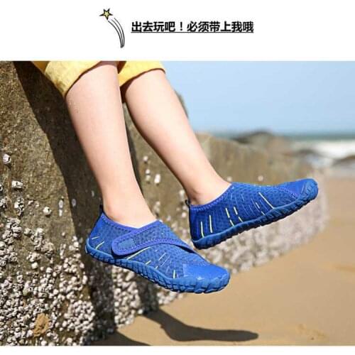 Kids Summer Beach Shoes Children Boys Blue Color Outdoor Upstream Hiking Shoes Men Fishing shoes