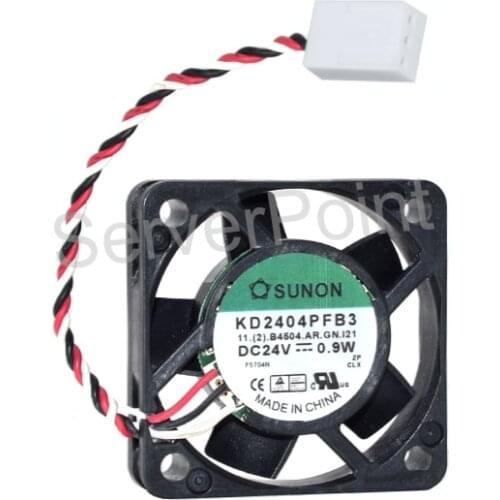 For Sunon KD2404PFB3 Server Square Fan 3-Wire B4504.AR.GN.I21 DC 24V 0.9W 40x40x10mm NEW
