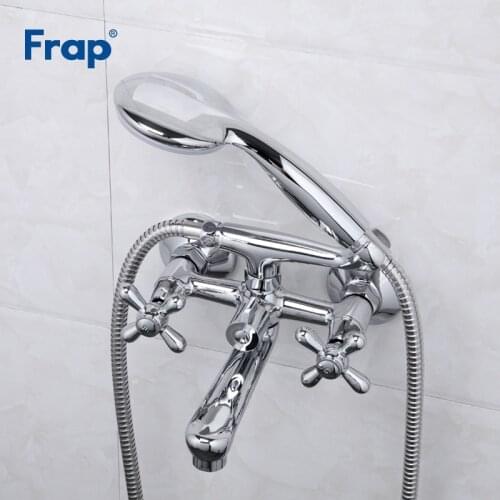 Frap New Bathtub Faucets Brass Shower Set Mixer Tap Single Handle Double Handle Shower Wall Mounted For Bathroom Torneira F3025