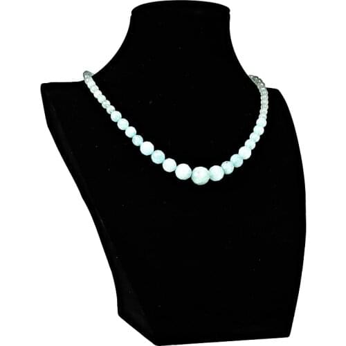 Glossy Faceted Verdant Green gemstone beads 6-14mm Aquamarine Jasper Manual Diy Necklace jewelry accessories 18inch H117