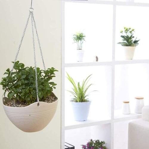 Hot Sale Plastic Hanging Planter 3Pcs Hanging Basket Indoor Outdoor Round Flower Pot Plant Herb Orchid Rattan Planter