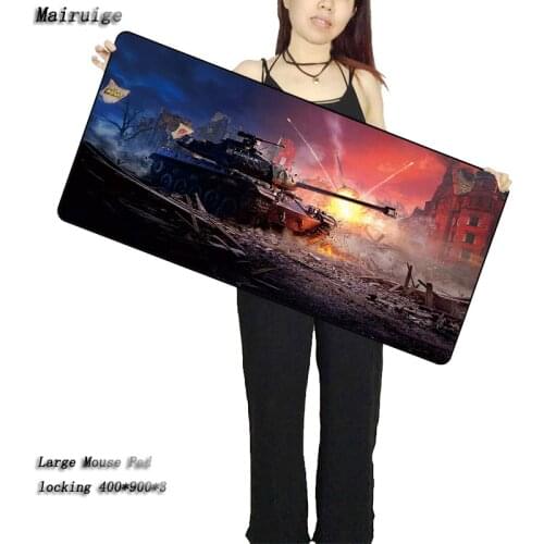 Mairuige Shop 900*400mm Laptop Gaming World of Tanks Mouse Pad Locking Edge for LOL Dota2 CS GO Mouse Mice Pad for Game Player