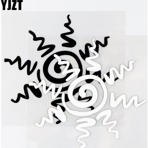 YJZT 13.5×12.4CM Personalized Art Sun Silhouette High Quality Car Stickers Vinyl Decals Black / Silver 10A-0638