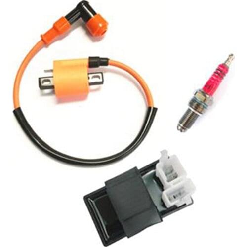 Ignition Coil+6 Pin AC CDI 3-Electrode+D8TC D8TJC Spark Plug for CG 125cc 150cc 20cc 250cc Vertical Air-cooled New Arrival