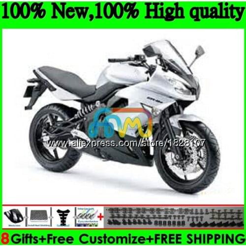 Body Kit For KAWASAKI 650R ER 6 F 650 R ER6 F 09-11 31BS.22 ER 6F 650-R ER-6F ER6F 09 10 11 2009 2010 2011 Fairing Silver black