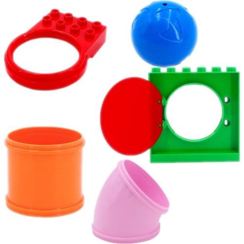DIY Large Particle Building Block Table Pipeline Ball Children Learning Big Size Educational Training Bricks Toys For Kids