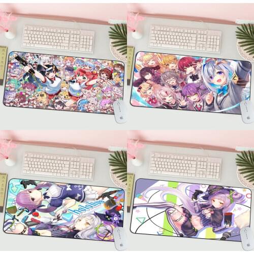 Hololive Kawaii Anime Gaming Mousepad Gamer Desk Table Game Office Work Mouse Pad Xxl Non-slip Laptop Gaming Pc gaming table