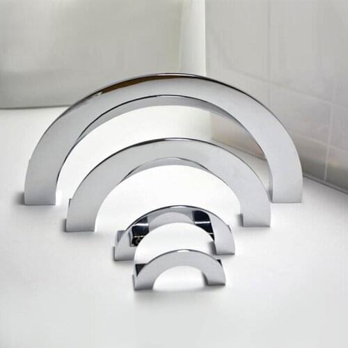 Round Handles Drawer Pull And Knobs Cabinet Furniture Hidden Recessed Flush Handle Sliding Hinged Door Knob 1 Pcs Semi-circular