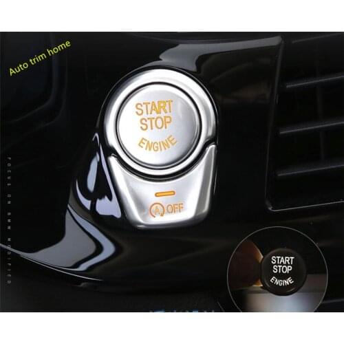 Lapetus Interior Refit Kit Engine Start Stop Push Button Key Hole Switch Cover Trim Fit For BMW 5 Series G30 530I 2017 - 2021