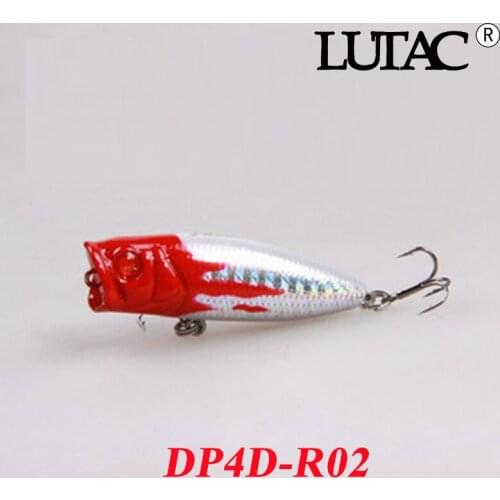 Hot Fihsing Lure Popper 55mm/6.8g Floating Treble hook Topwater Artificial wobbler abs plastic