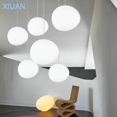 Stair Chandelier Lighting Nordic Design Modern Hanging Ceiling Lamp Ball Globe Glass Sconces Art Bar Chandelier Lamps