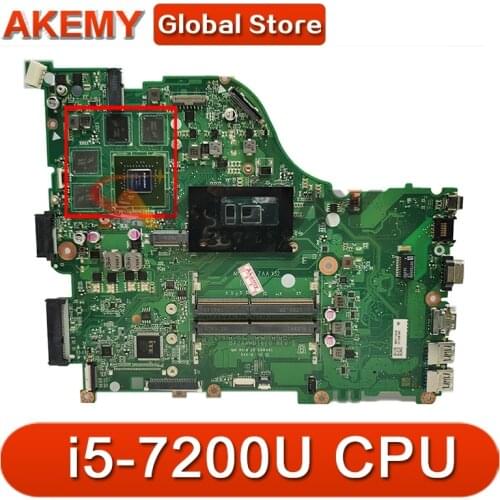Akemy Laptop Mainboard For ACER Aspire E5-575 i5-7200U Motherboard DAZAAMB16E0 SR2ZU N16P-GT-A2 DDR4