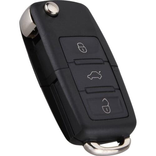 Mgoodoo 3 Buttons Replacement Flip Folding Remote Car Key Shell Case Fob For Volkswagen Golf Beetle Key Case 2010 2011