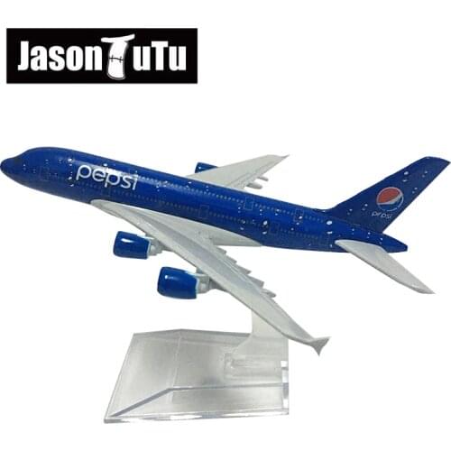 JASON TUTU 16cm Airbus A380 Airplane Model Plane Model Aircraft Diecast Metal 1/400 Scale Planes Factory wholesale Drop shipping