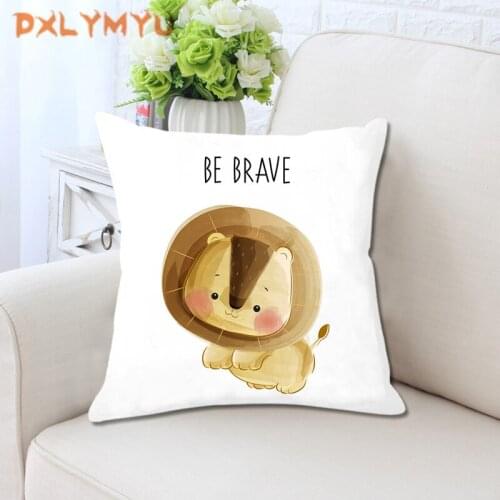 Hot Fashion Polyester Case Cartoon Animals Printing Throw Pillow Sofa Car Cushion Casual Home Decor No Filler