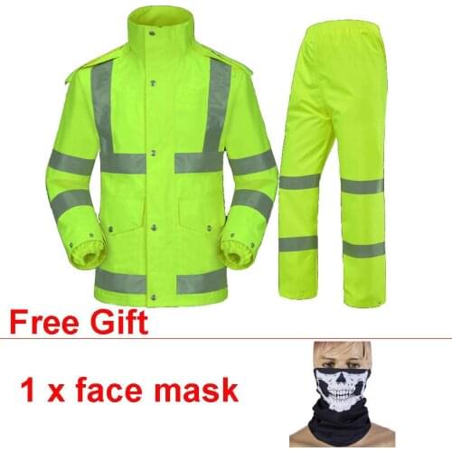 Motorcycle Rain Suit Split Raincoat Safe Reflective Campera Motociclista Impermeable High Quality Waterproof Windproof