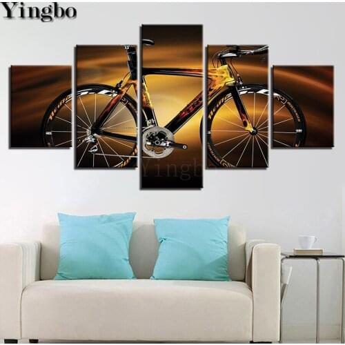 5 Pieces Cool Black Bike 5D DIY Diamond painting Cross Stitch Crystal Painting Diamond Embroidery Mosaic Rhinestone decoration