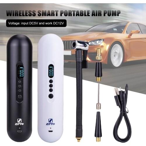 Portable Car Tire Inflator Pump Air Compressor Hand Held Pump 12V 2000mAh Mini Tire Inflator For Auto Motorcycle Bike Mattress
