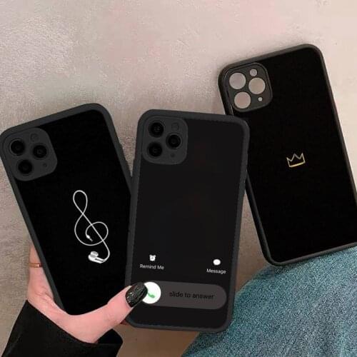 Art line simple flower Phone Case For iphone 12 11 8 7 plus mini x xs xr pro max matte transparent cover