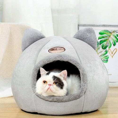 Dropshipping Pet Dog Cat Tent House Kennel Warm Nest Soft Foldable Sleeping Pad Animal Puppy Cave Sleeping Mat Nest Kennel