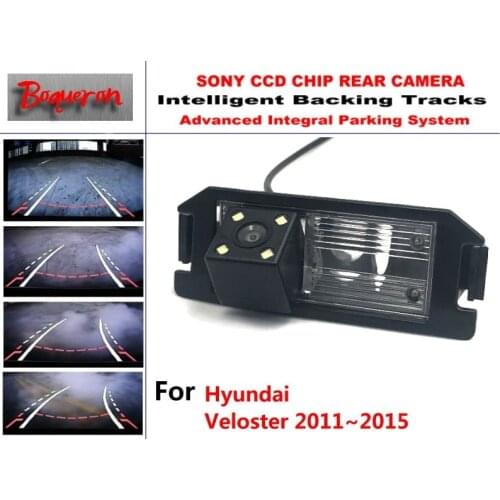 Smart Tracks Chip Camera / For Hyundai Veloster 2011~2015 HD CCD Intelligent Dynamic Parking Car Rear View Camera