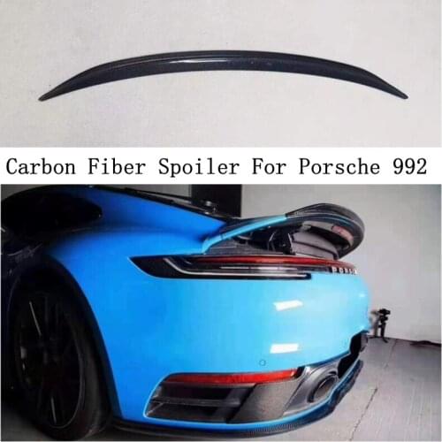 Real Carbon Fiber Wing Trunk Spoiler For Porsche 992 2019 2020 2021 High Quality Auto Accessories
