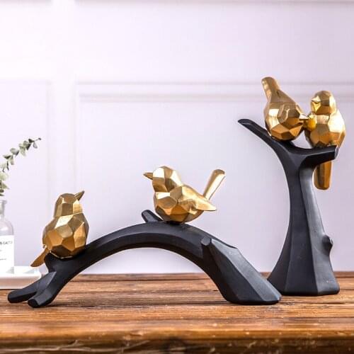 RESIN BIRD FIGURINE HOME DECORATION CRAFT STATUE SCULPTURE CRAFT VINTAGE LIVING ROOM WEDDING HOME DECOR ORNAMENT