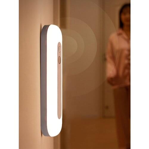 Motion Sensor Light LED Night Light USB Rechargeable Magnetic Strip Closet Night Lamp Kitchen Cabinet Wardrobe Lamp Staircase