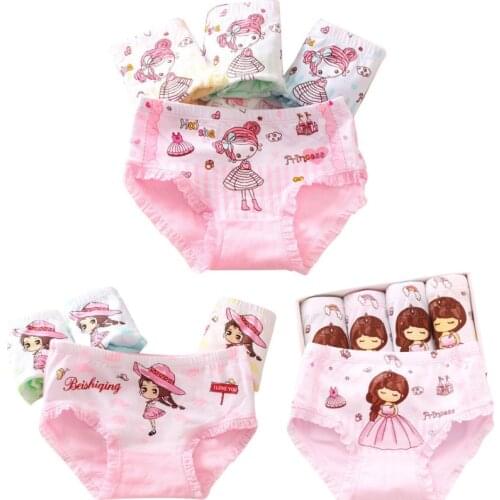 4pcs Lot New Arrive Childrens Briefs Cartoon Designs Kids Underwear Cotton Baby Girl Underwears Panties Childs Shorts