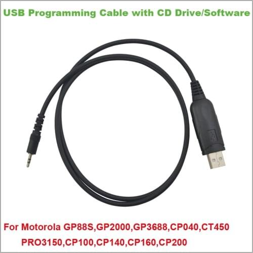 Hot Sale USB Programming Cable with CD Drive for Motorola GP88S CP200 CP040 GP2000 GP3688 CT450 CP140 CP160 CT250 PR400 PRO3150