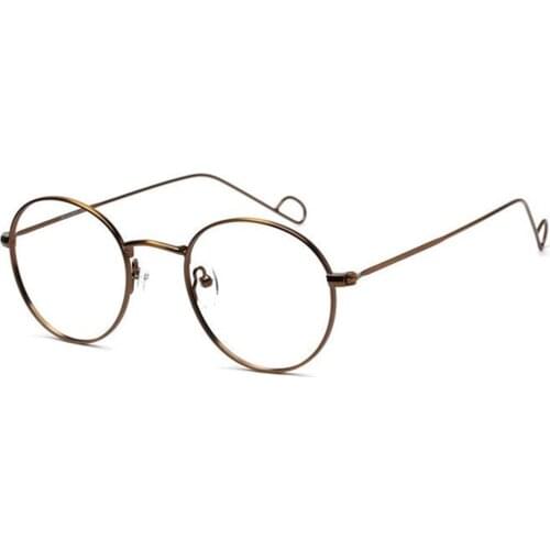 Vintage Hand Made John Lennon Oval Eyeglass Frames Retro Metal Wire Full Rim Men Women Glasses Spectacles Myopia Rx able