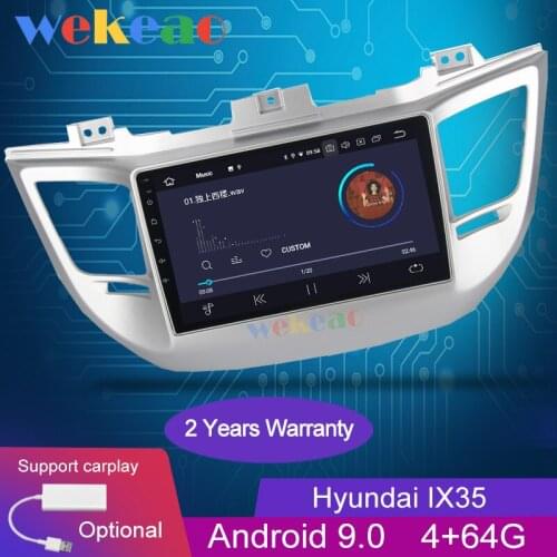 Wekeao Touch Screen 9'' Android 9.0 Car Radio GPS Navigation For Hyundai IX35 Tucson Car Dvd Player Auto Radio Automotivo 2014