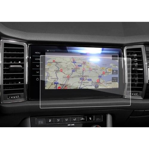 RUIYA Car Screen Protector For Kodiaq Columbus 9.2 Inch 2017 2018 Navigation Display Screen Auto Interior Stickers Accessories