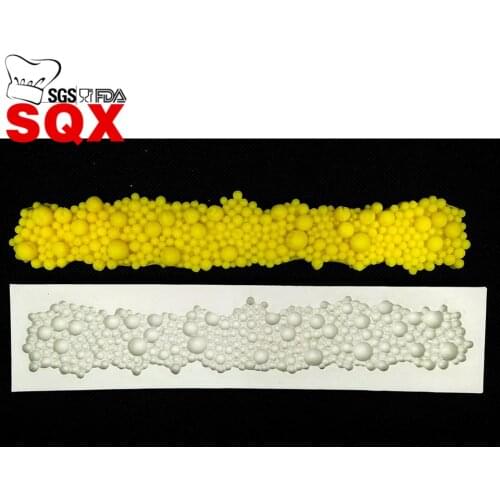 Pearls Diamond Necklace Shape Silicone Mold Cake Decorating Fondant Cake 3D Mold Christmas Cupcake Mould SQ15293