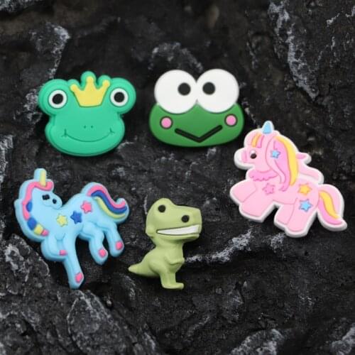 Single Sale 1pcs Animals 5 Types Shoe Charms Accessories Decorations Sad Frog PVC Croc jibz Buckle for Kids Party Xmas Gifts