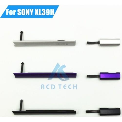 100% Original USB Charging Port Dust Plug MicroSD SIM Port Cover Slot for Sony Xperia Z Ultra XL39H Fast Shipping
