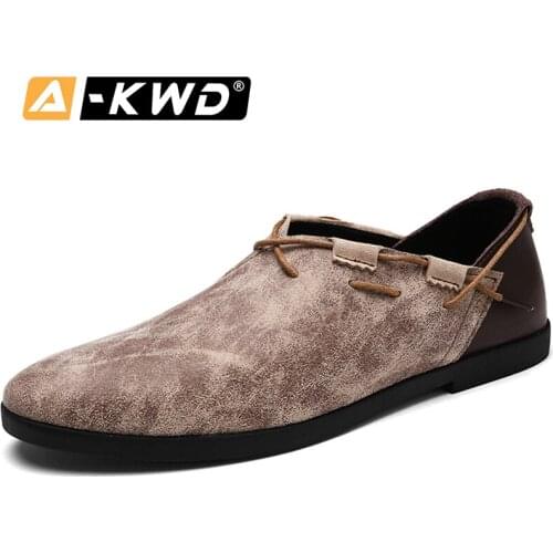 2019 Fashion Beige Mens Shoes Casual Luxury Pointed Loafer Shoes Men Slip-on Mens Shoe Mens Shoes Casual Leather Chassure Homme
