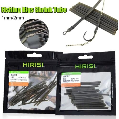 25PCS Carp Fishing Accessories Silicone Rig Tube Heat Shrink Tubes Tubing Heating Shrink Tubing for Carp Chod Rig Fishing Tackle