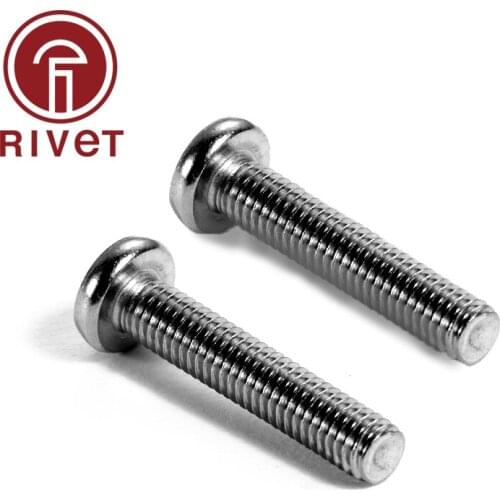 304 A2-70 GB818-85 DIN ISO 7045 M10 Cross Recessed Pan Head Screws Stainless Steel Machine Screw Philips Wood Screw 50/100 PCS