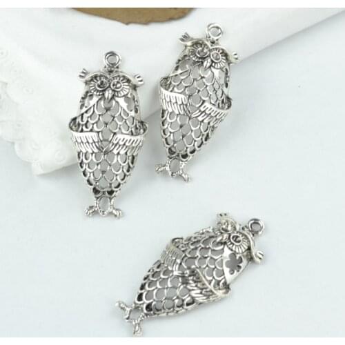 5Pcs Zinc Alloy owl Charm vintage Tibetan Silver Pendant Jewelry Products Charms Diy Pendants For Necklace Bracelets D135