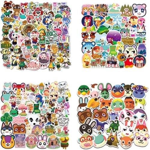 Ransitute R1139 50pcs/set Cute Animals Cartoon Scrapbooking Stickers Decal For Guitar Laptop Luggage Car Fridge Graffiti Sticker