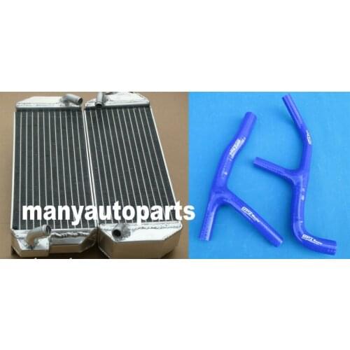 For Suzuki DRZ400E Y K1 2000-2004 2001 2002 2003 2004 aluminum radiator & BLUE hose