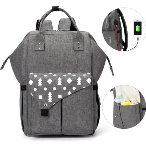 Large Baby Diaper Bag Waterproof USB Baby Bags For Mom Backpack Mummy Maternity Nappy Bag For Stroller Organizer Changing