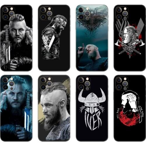 Black tpu case for iphone 5 5s se 2020 6 6s 7 8 plus x 10 XR XS 11 12 mini pro MAX back cover Ragnar Lothbrok Vikings