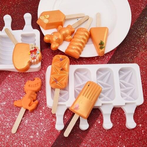 DIY Silicone Mold For Baking Pan Ice Pop Cube Popsicle Barrel Dessert Maker Tool Chocolate Cake Pastry Tools Dessert Accessories