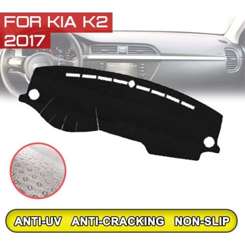 For KIA K2 2017 Car Dashboard Mat Anti-dirty Non-slip Dash Cover Mat UV Protection Shade