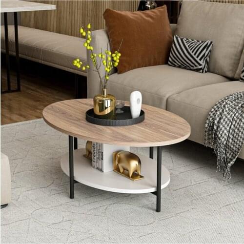 Elis Metal Flip Medium Coffee Table-Kaman/white medium coffee table coffee table