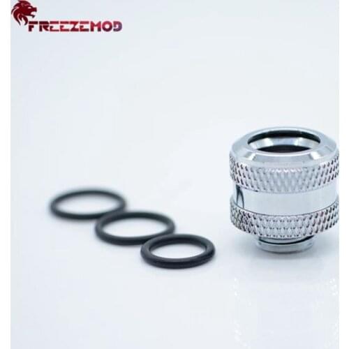 FREEZEMOD OD14mm Hard tube fitting water cooling fittings 4 sealing ring hexagonal fixing. HYGKN-N14MM